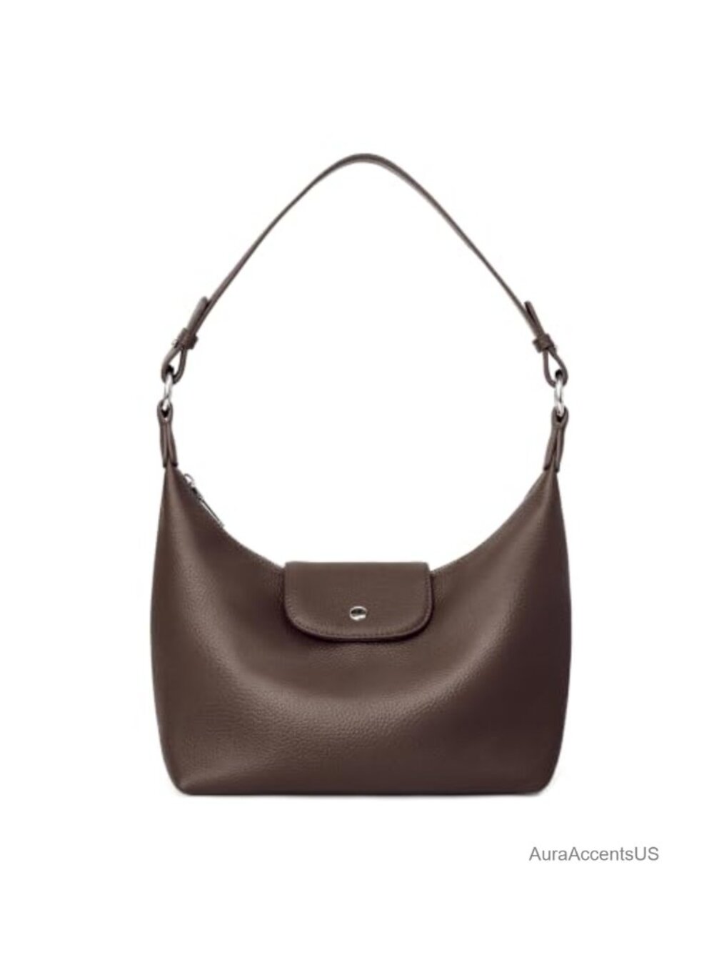 Genuine Pebbled Leather Hobo Shoulder Crossbody Bag Detachable Straps